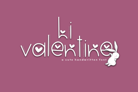 Hi Valentine: A Romantic Display Font for Digital Design